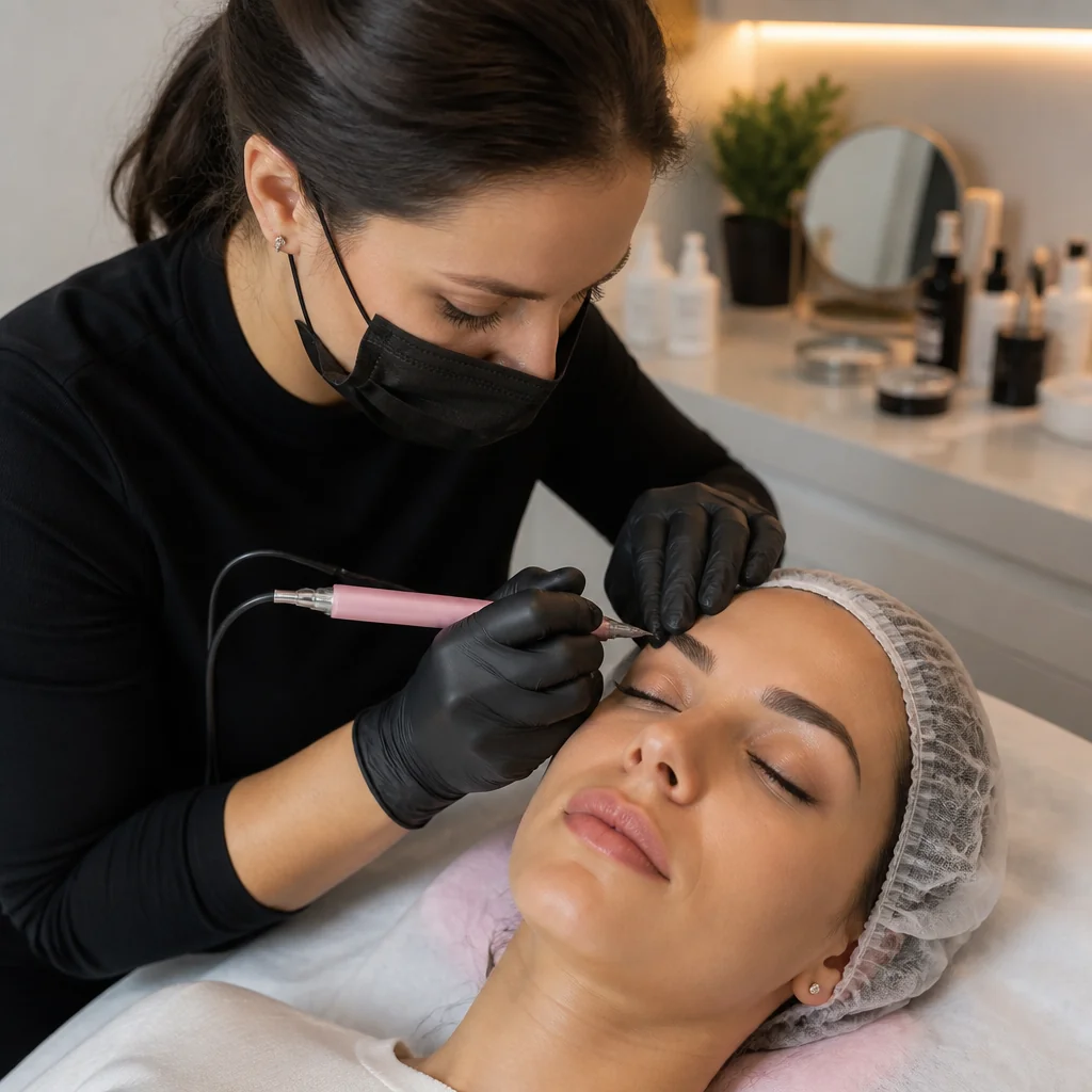 Originale Showroom-Illustration zum Thema Permanent Make-up